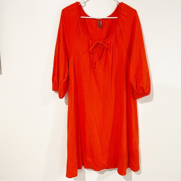 Anthropologie Anais Red Orange Balloon Sleeve
Peasant Shift Tunic Dress Size XL - Picture 3 of 9